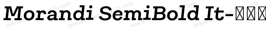Morandi SemiBold It字体转换